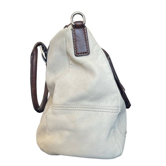 Coach Hampton F12444 Beige Brown Leather Satchel Bag - Picture 7 of 11